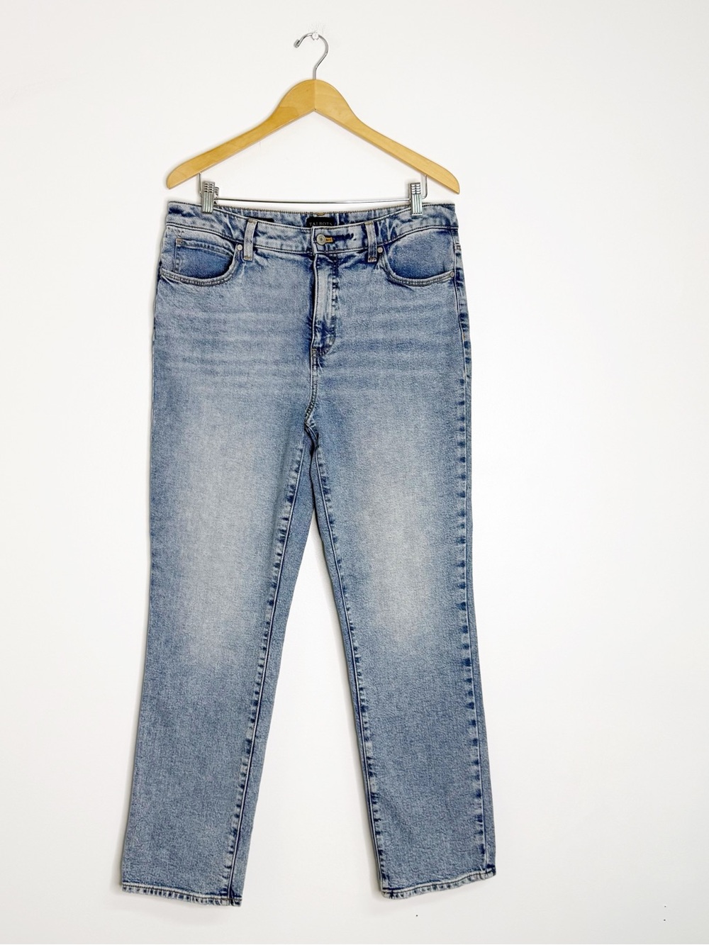 Talbots Straight Leg Jeans Size 12 Glendale Wash TENCEL Lyocell Stretch Denim
